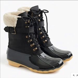 Sperry Shearwater Black Waterproof Duck Boots
